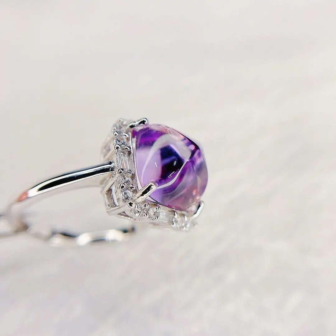 Серебряное кольцо ZECAA с аметирином