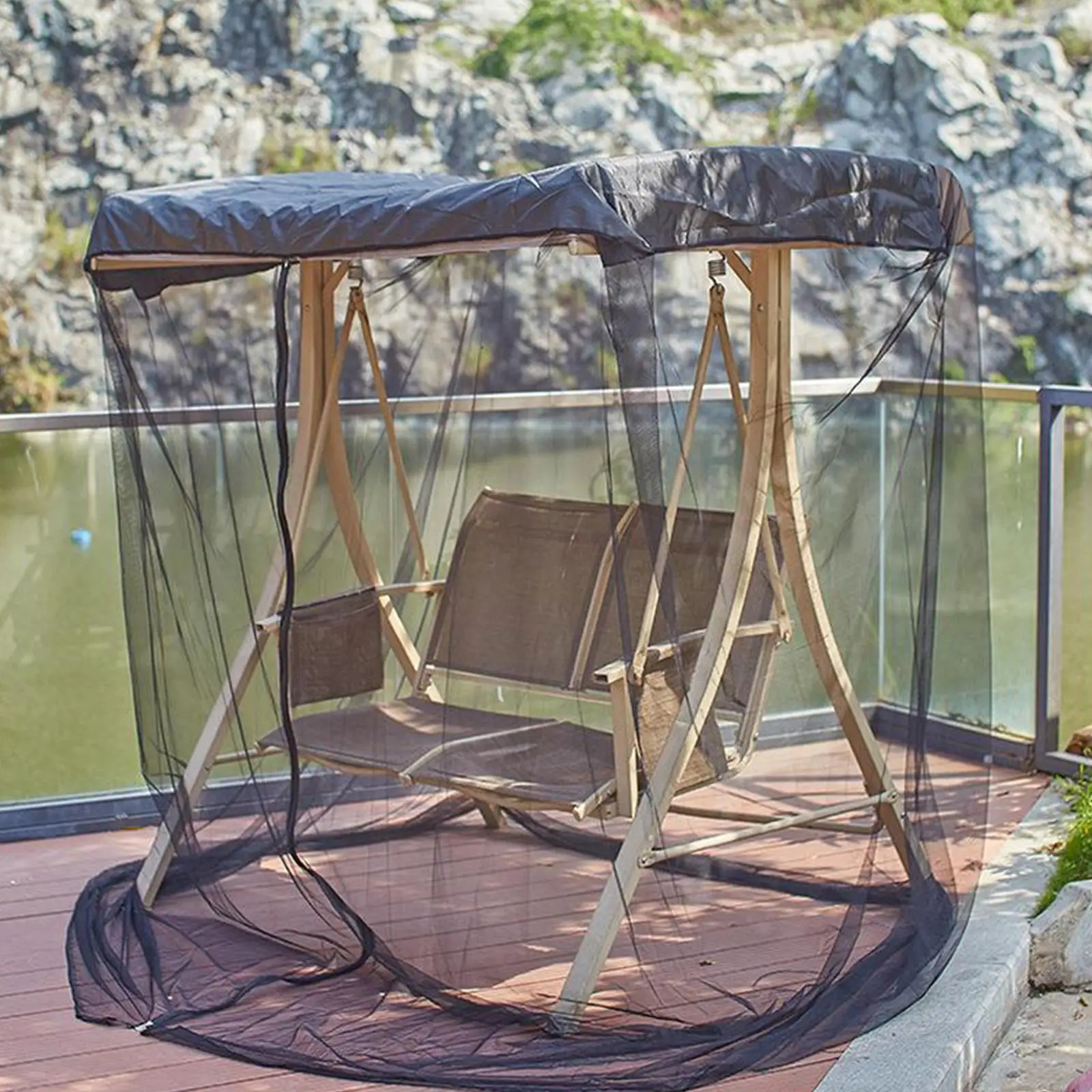 

Outdoor Swing Chair Mesh Net Camping Tent Mothproof Hot Seater 185*125*200cm Cover Mesh Mosquito Waterproof Patio Canopy Ne X6x6