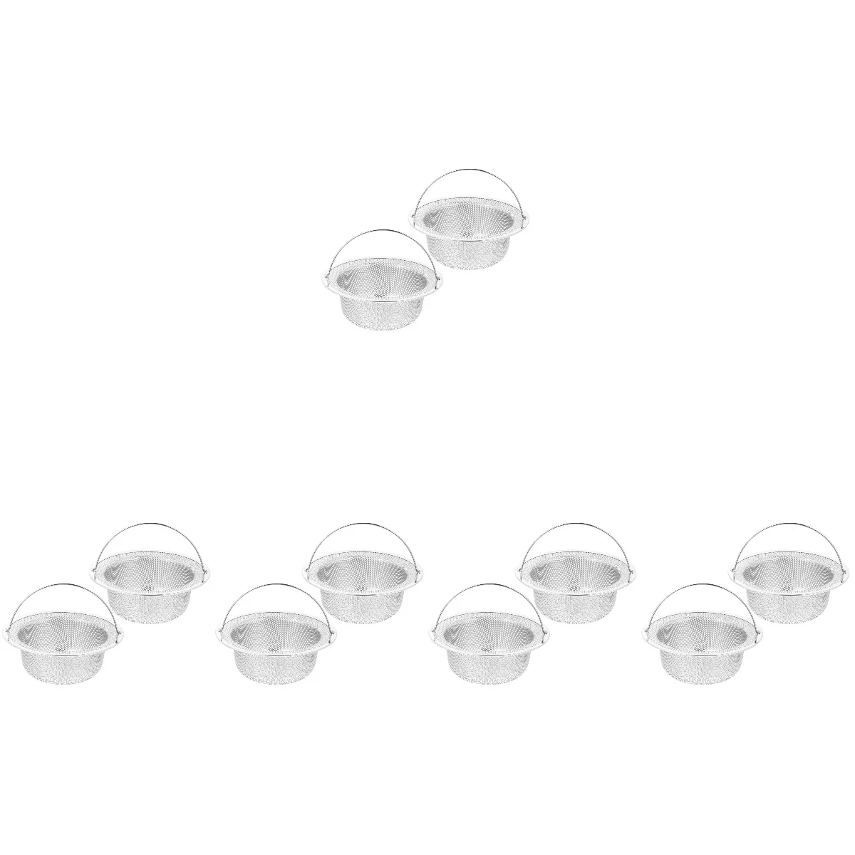

10 pcs Hair Catcher Sink Basket Strainer Kitchen Sink Strainers Stainless Steel Sink Strainer Kitchen Sink Drain Strainer