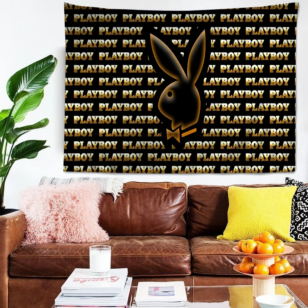 Cartoon Rabbit Head Chart Tapestry Bohemian Wall Tapestries Mandala Art Decor