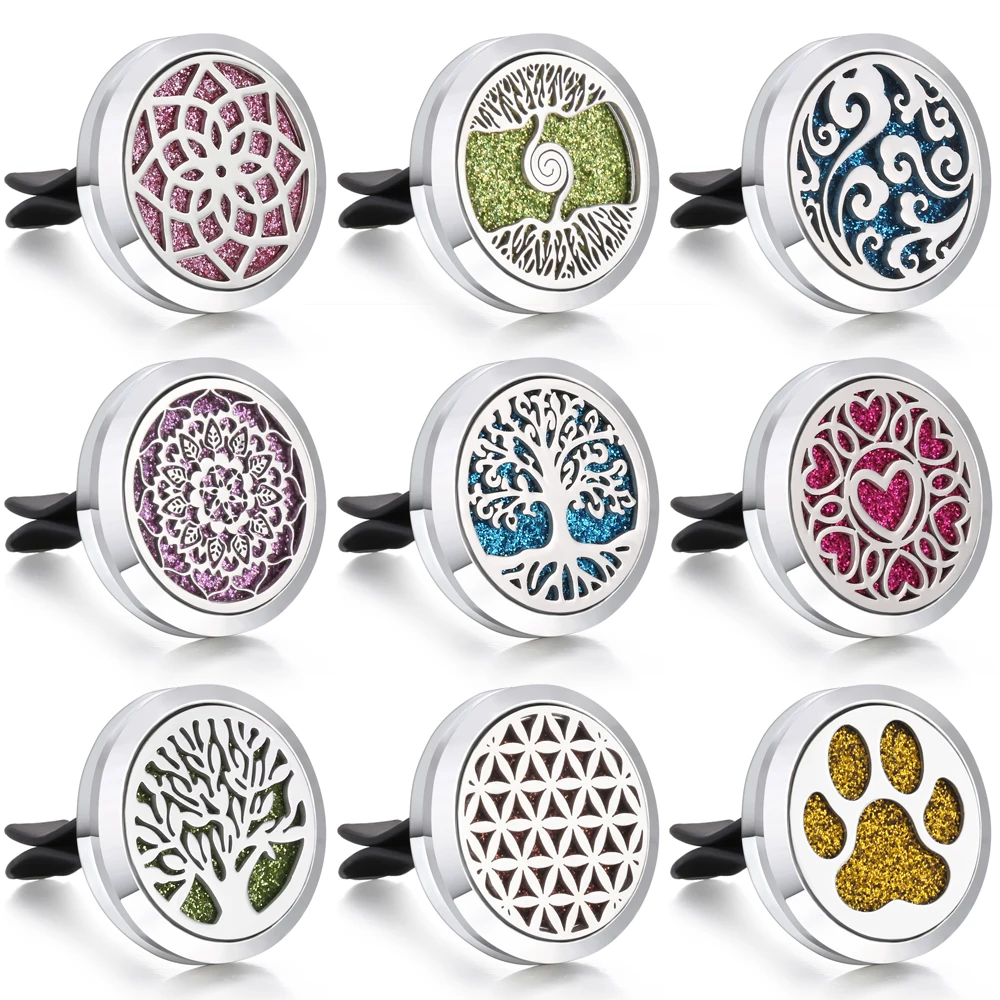 Aromatherapy Necklace diffuser pendant Open Locket Essential Oil Diffuser Car Air Freshener Car Clip Perfume Diffuser Jewelry