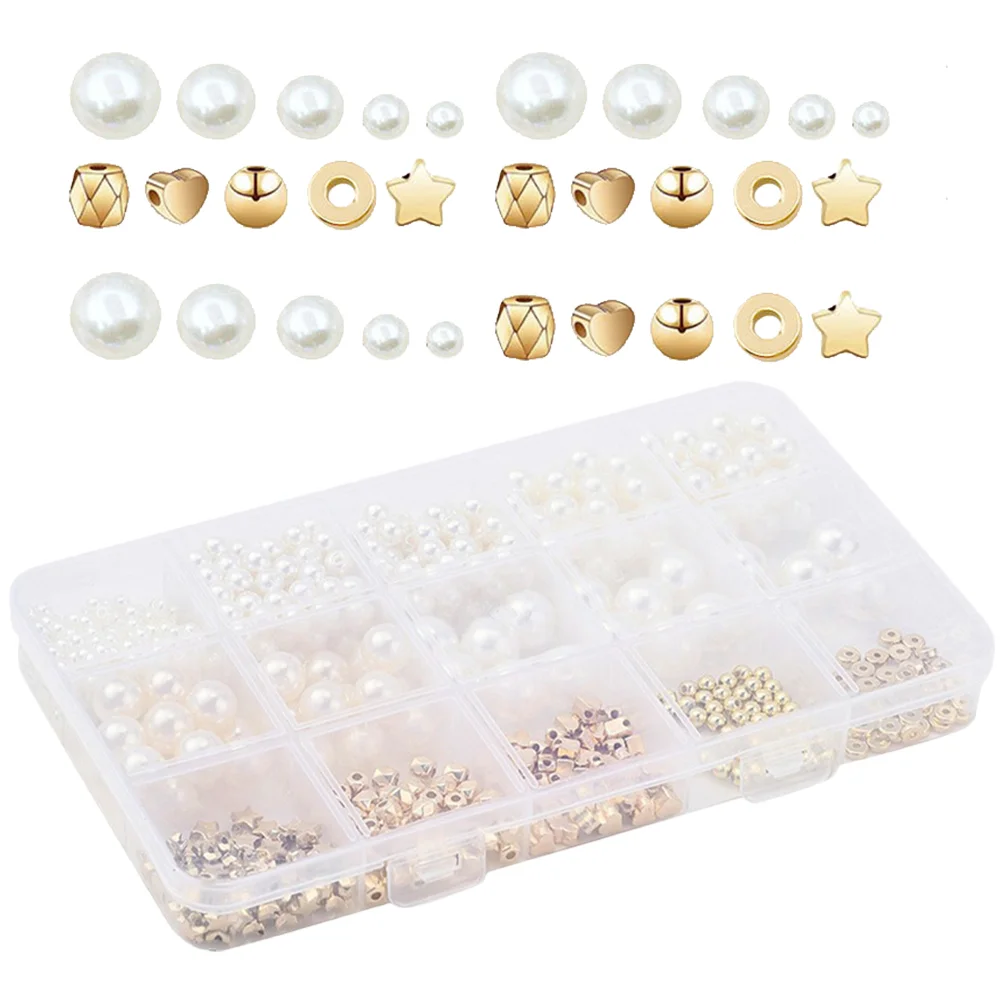 

Beads Pearl Jewelry Diy Bracelet Making Star Crafts Spacer Buttons Necklace Set Simulation Loose Charms Supplies Bead