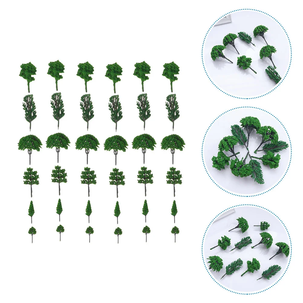 

70 Pcs Tree Model Miniature Models Ornament Sand Table Plastic Simulation Trees