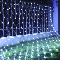 2023 new year christmas decor fish mesh string lights outdoor 3x2m 192led fairy garden lights for wedding party holiday garland