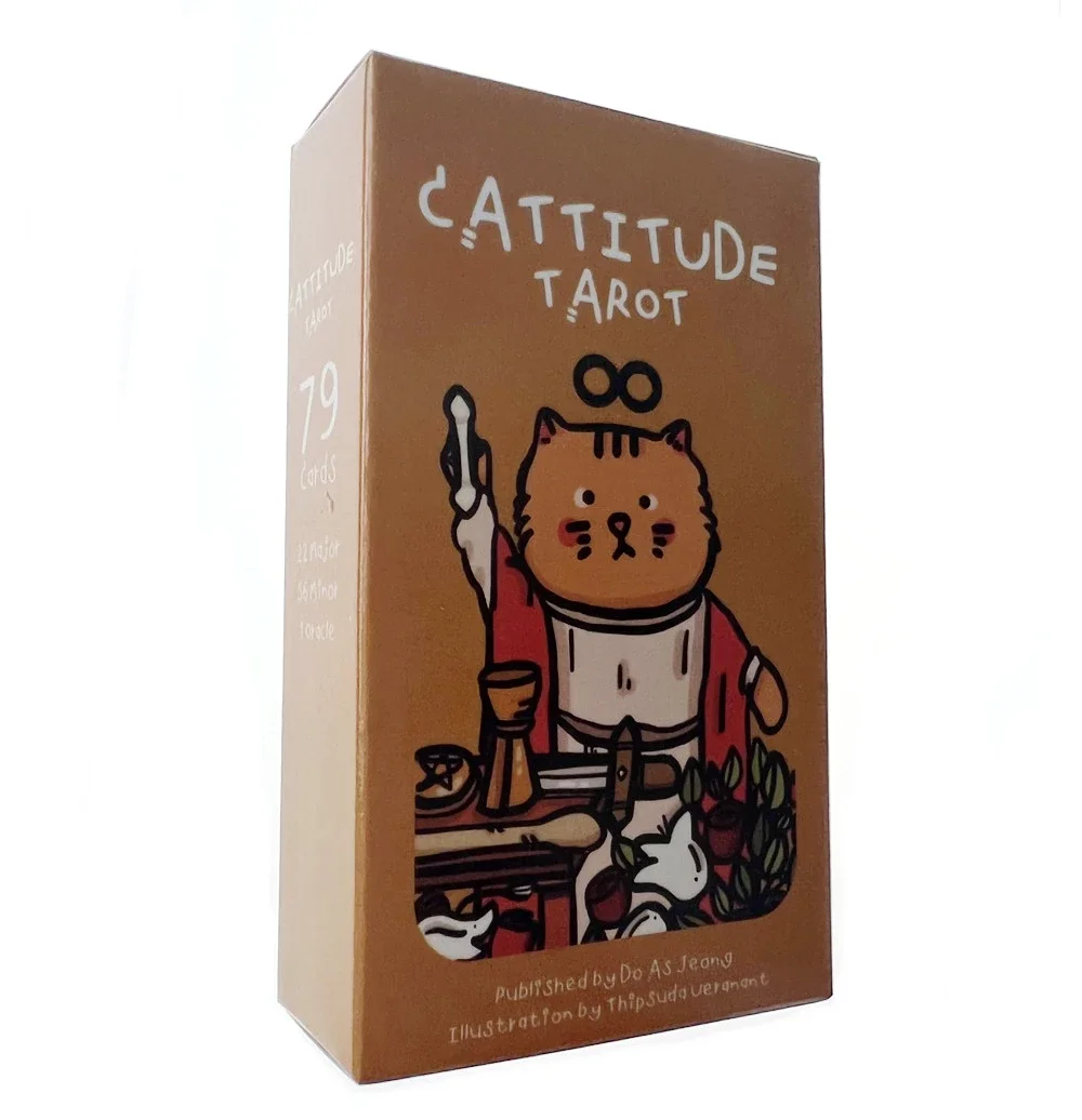 

Cattitude Tarot Cards Desk Card Oracle Divination Game Deck Party Astrology Cards Oracle Cards Game for Women Girl