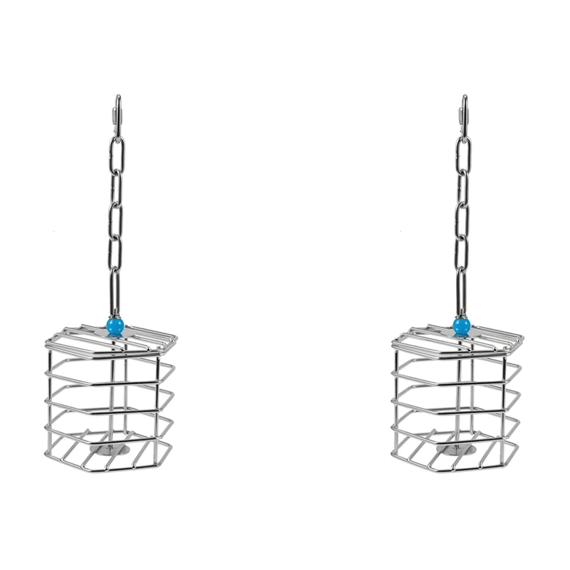 2 шт. подвесная клетка из нержавеющей стали для домашних животных