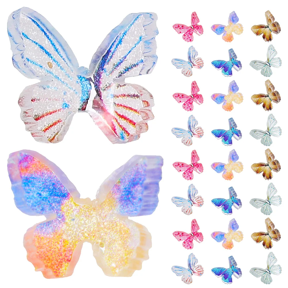 2 коробки миниатюрные садовые игрушки смоляные бабочки декор дома моделирование