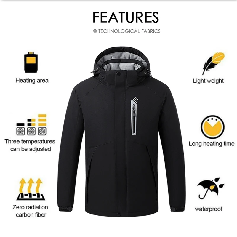 Умная куртка с электрическим подогревом 8 областей уличная спортивная Мужская