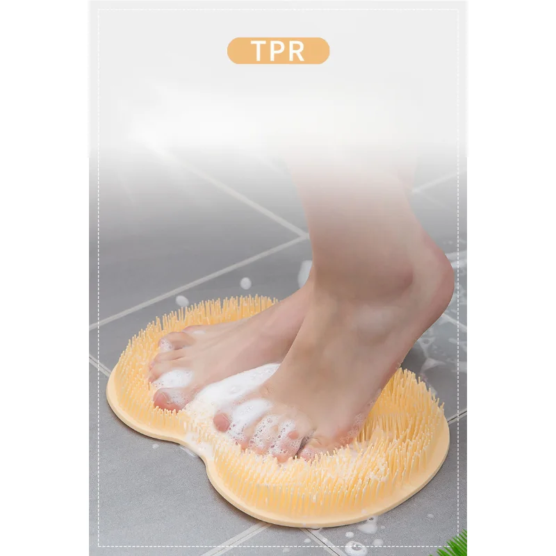 

Exfoliating Shower Massage Scraper Bathroom Non-slip Bath Mat Back Massage Brush Silicone Foot Wash Body Cleaning Bathing Tool