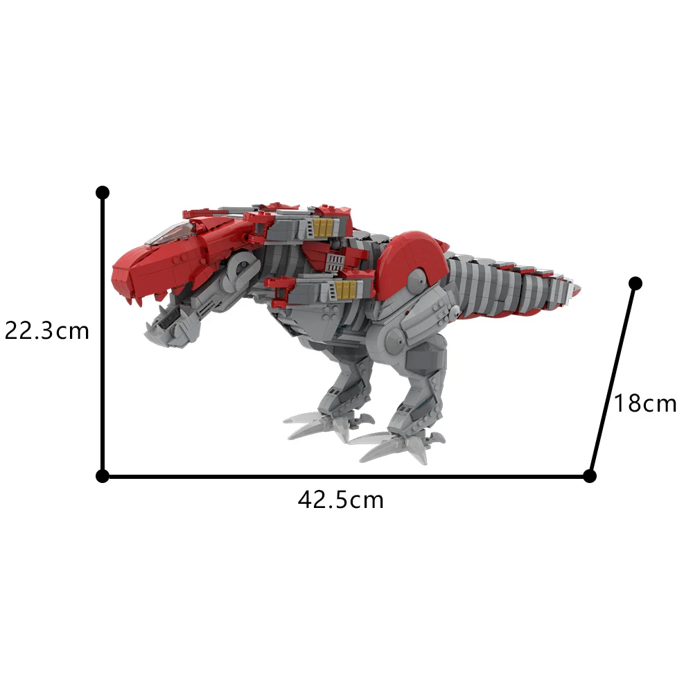 MOC T-Rex Zord Модель Строительные Блоки Аниме Супер Сентаи Тираннозавр Рекс