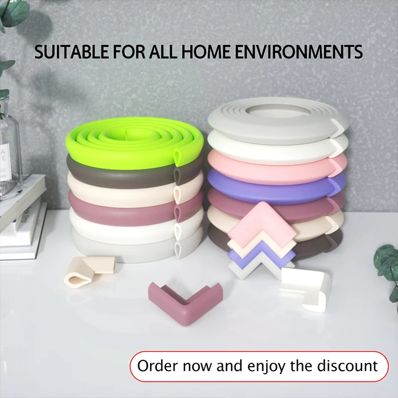 

2M Children Protection Table Guard Strip Baby Safety Products Glass Edge Furniture Horror Crash Bar Corner Foam Bumper New