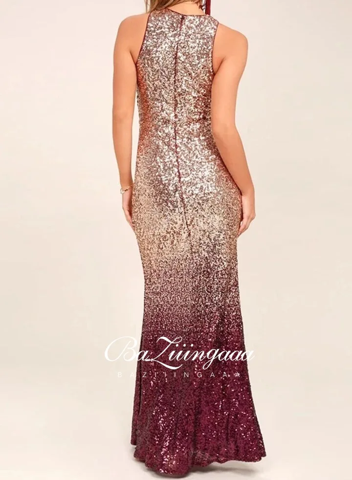 

Длинное женское платье с блестками BAZIIINGAAA, блестящее платье с бисером для коктейльных вечеринок, платье невесты, платья для выпусквечерние ...