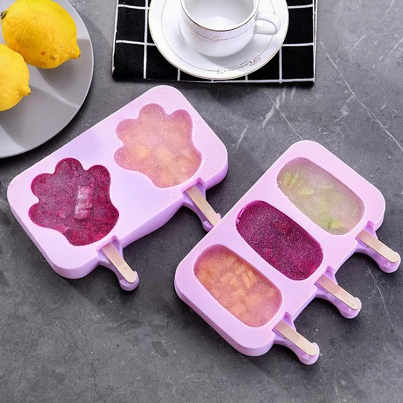 

Ice Cream Molds Silicone Popsicle Mold Freeze Ice Cream Maker DIY Dessert Mould Form For Popsicle