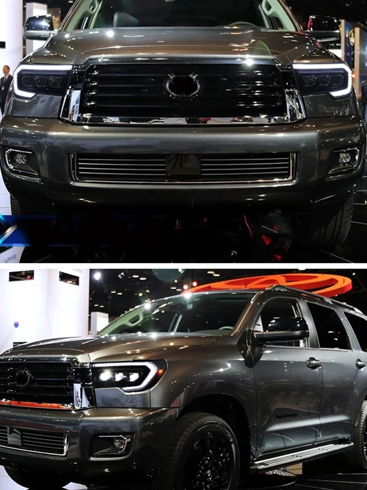 Пара передних фар для Toyota 2007-2013Tundra Sequoia фронтальный проектор линзы DRL передняя