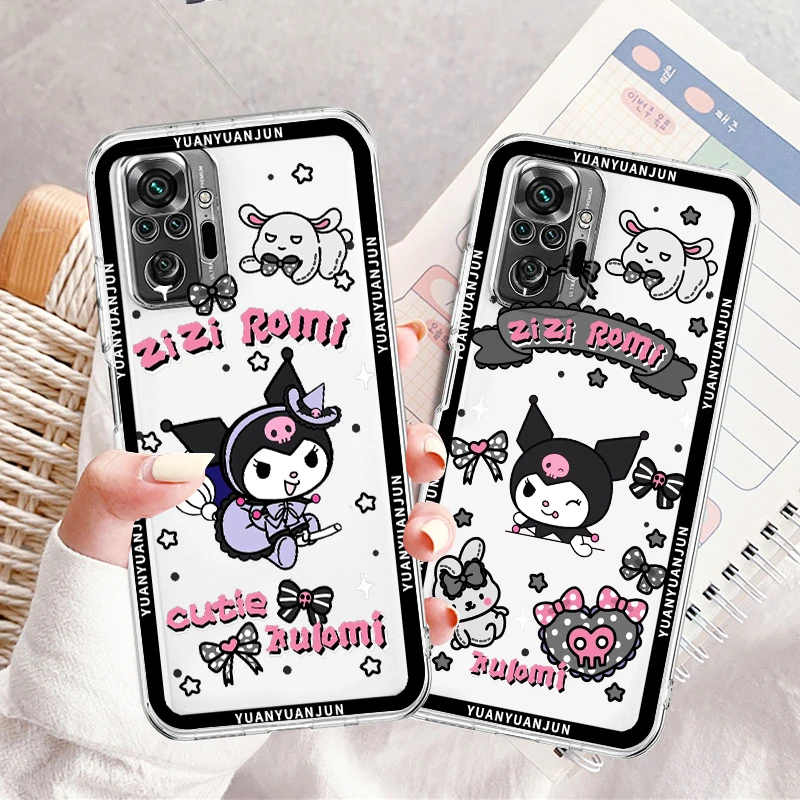 

Kulomi Sanrio Melody Luxury Transparent Phone Case For Xiaomi Redmi Note 12 11E 11S 11 11T 10 10S 9 9T 9S 8 8T Pro Plus 5G 7