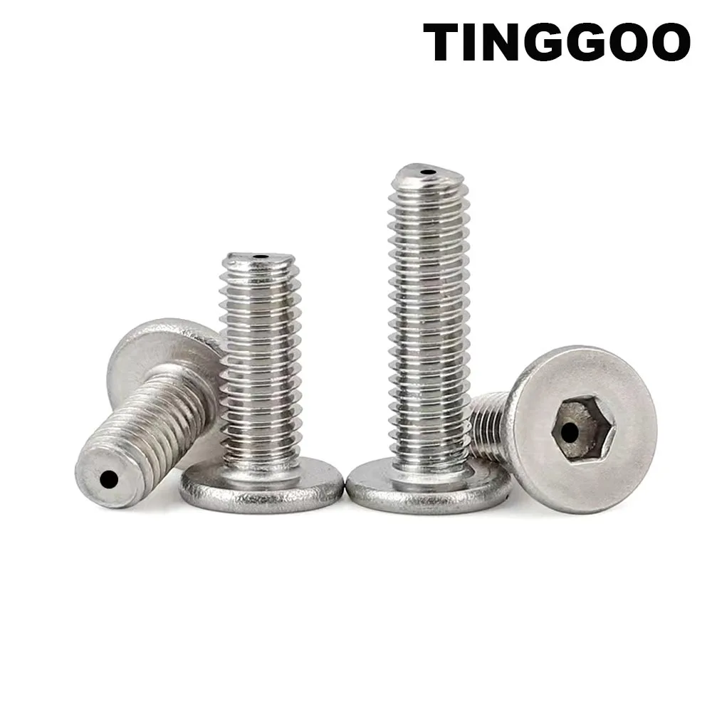 

M1.6 M2 M2.5 M3–M16 304 Нержавеющая сталь с полым отверстием через выходной шестигранный шестигранный винт с тонкой плоской вафельной головкой