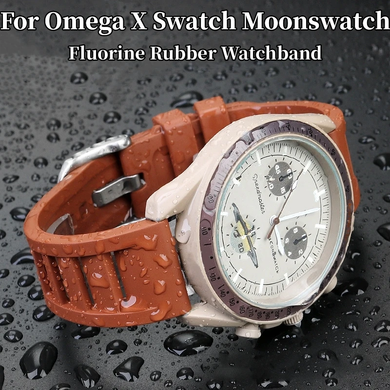 

Ремешок резиновый для часов Omega X Swatch, быстросъемный водонепроницаемый спортивный браслет для мужских и женских часов Seiko, 20 мм, 22 мм