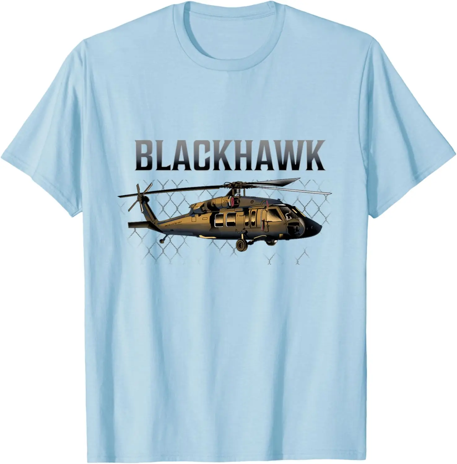 Футболка Blackhawk Military Helicopter Air Force с коротким рукавом повседневные рубашки из 100%