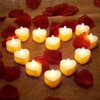 10pcs flameless led tea lights electric candles battery powered lamp for valentines day wedding party holidays home decoration