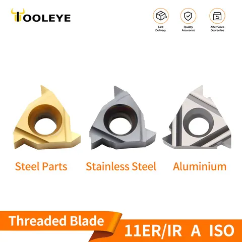 TOOLEYE 11ER 11IR A55 A60 Твердосплавные резьбовые вставки 0,5 0,75 1,0 1,25 1,5 1,75 2,0 2,5 ISO Инструменты с резьбовым лезвием из твердого сплава