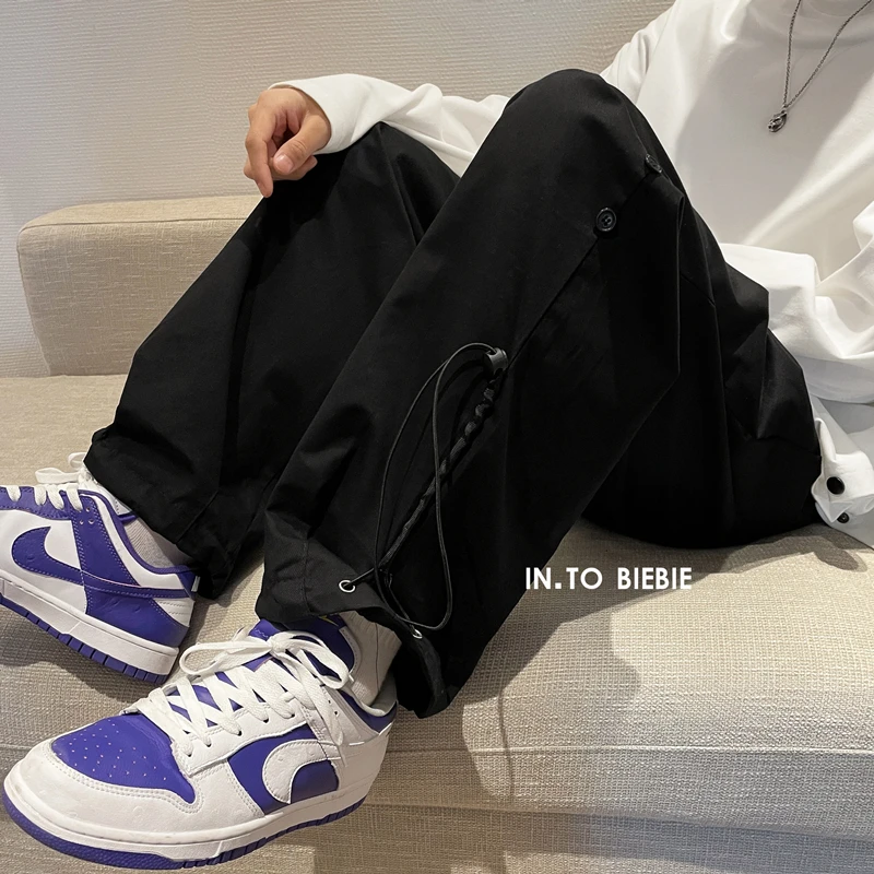 Брюки мужские тонкие повседневные джоггеры спортивные однотонные штаны до