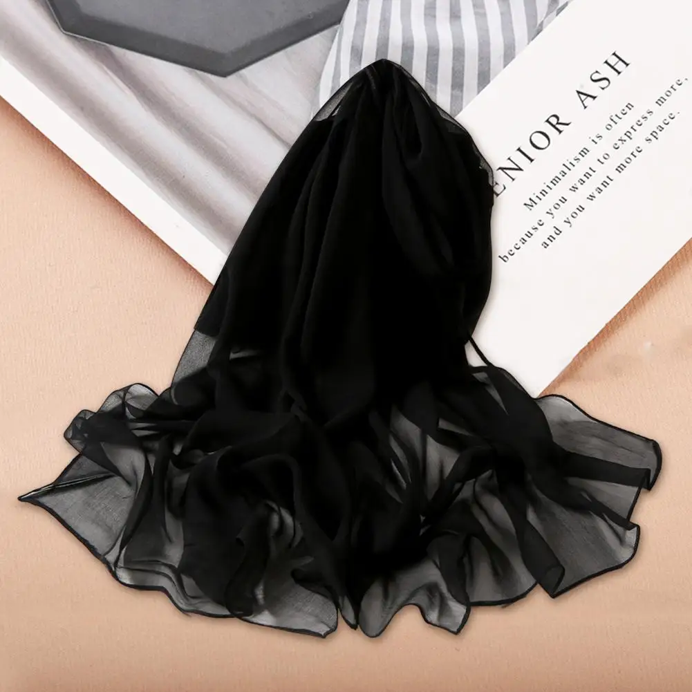 

Lady Scarf Soft Bright Colors Comfortable Protective Quick Dry Sunscreen Lightweight Thin Women Summer Neck Wrap for Vacation