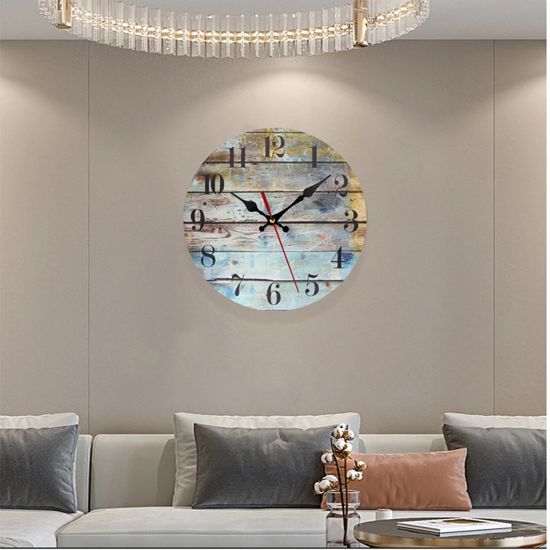 Настенные часы с римскими цифрами ВИНТАЖНЫЕ КВАРЦЕВЫЕ украшения для гостиной