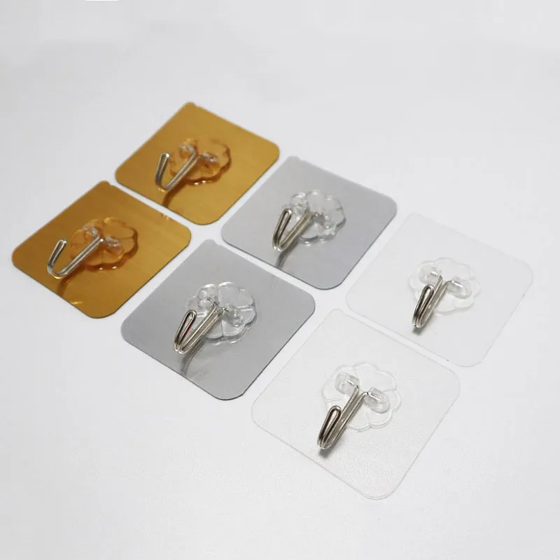 

Wall Hooks Transparent Strong Self Adhesive Door Wall Hangers Hook Suction Heavy Load Rack Cup Sucker for Home Kitchen Bathroom