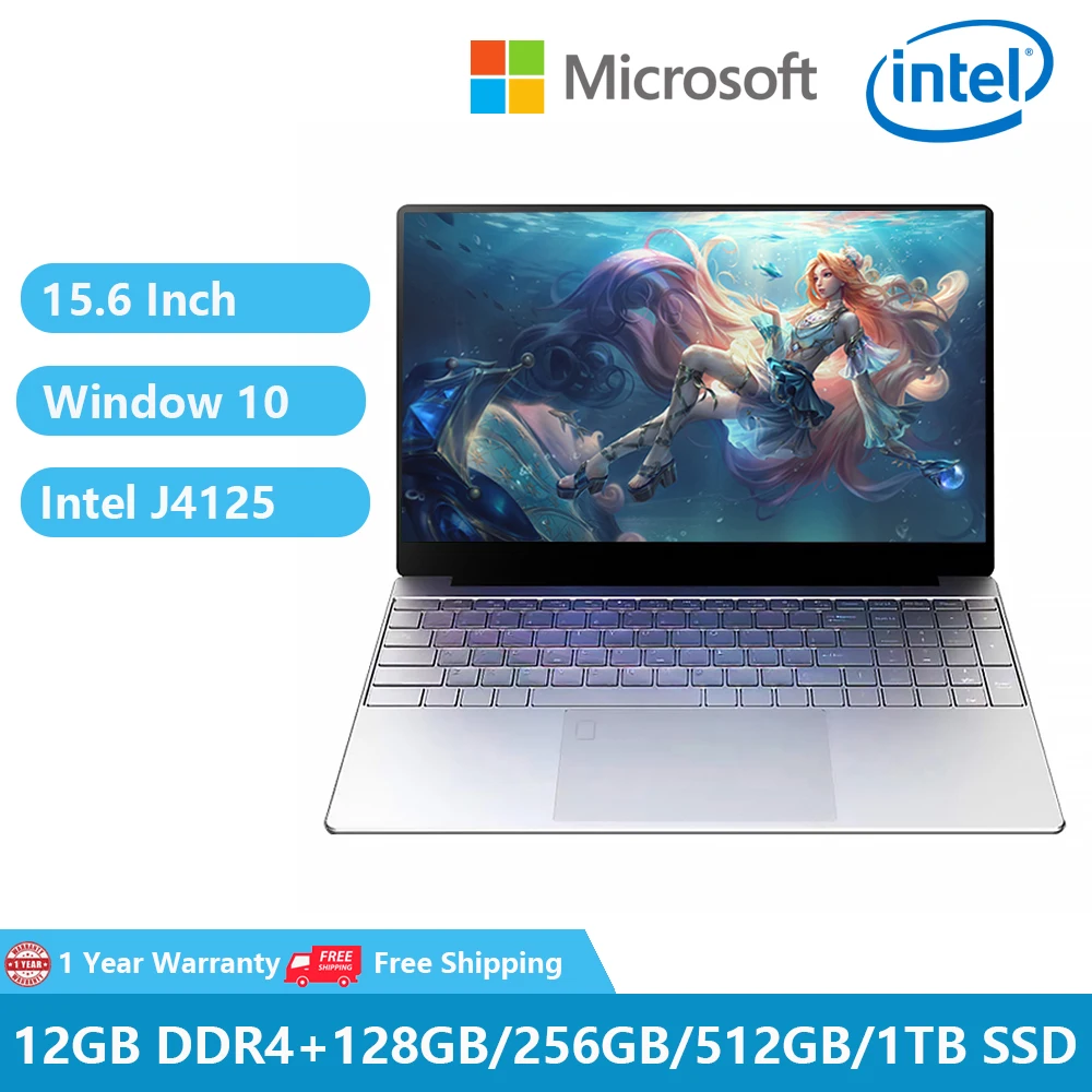 Gaming NoteBook Windows 10 Laptops Office Computer 15.6
