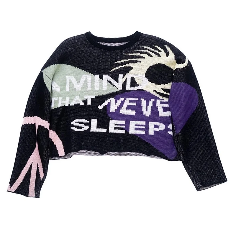 

Свитеры в готическом стиле с принтом в стиле хип-хоп