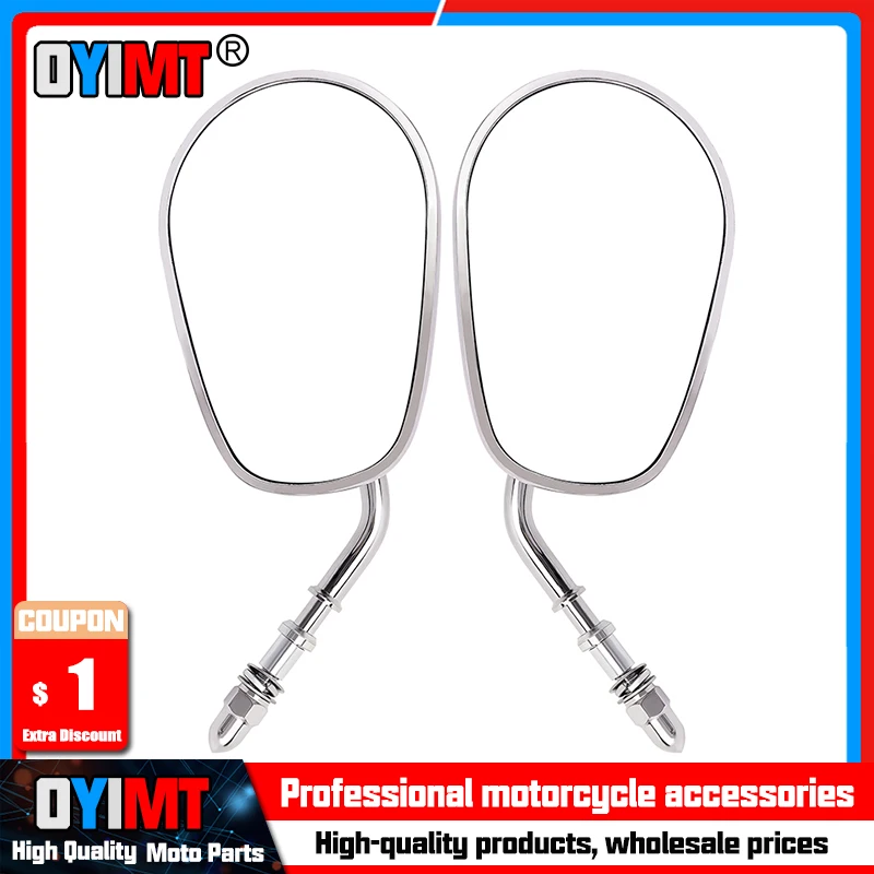 

Motorcycle Rearview Rear View Mirror Back Left Right Mirrors for Harley S FLSTFBS Forty Eight XL1200X Freewheeler FLRT Iron 883