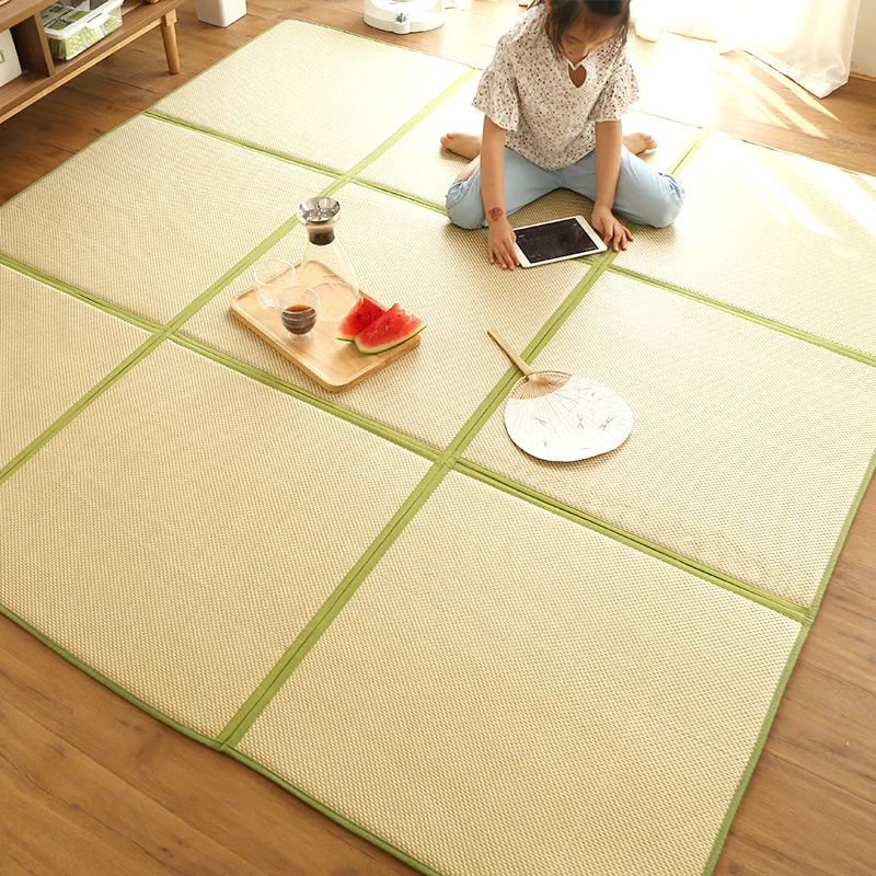 

Carpet Folding Japanese-Style Tatami Bedroom Floor Mat Summer Rattan Covered Mat Stitching Mat Children'S Bedside Crawling