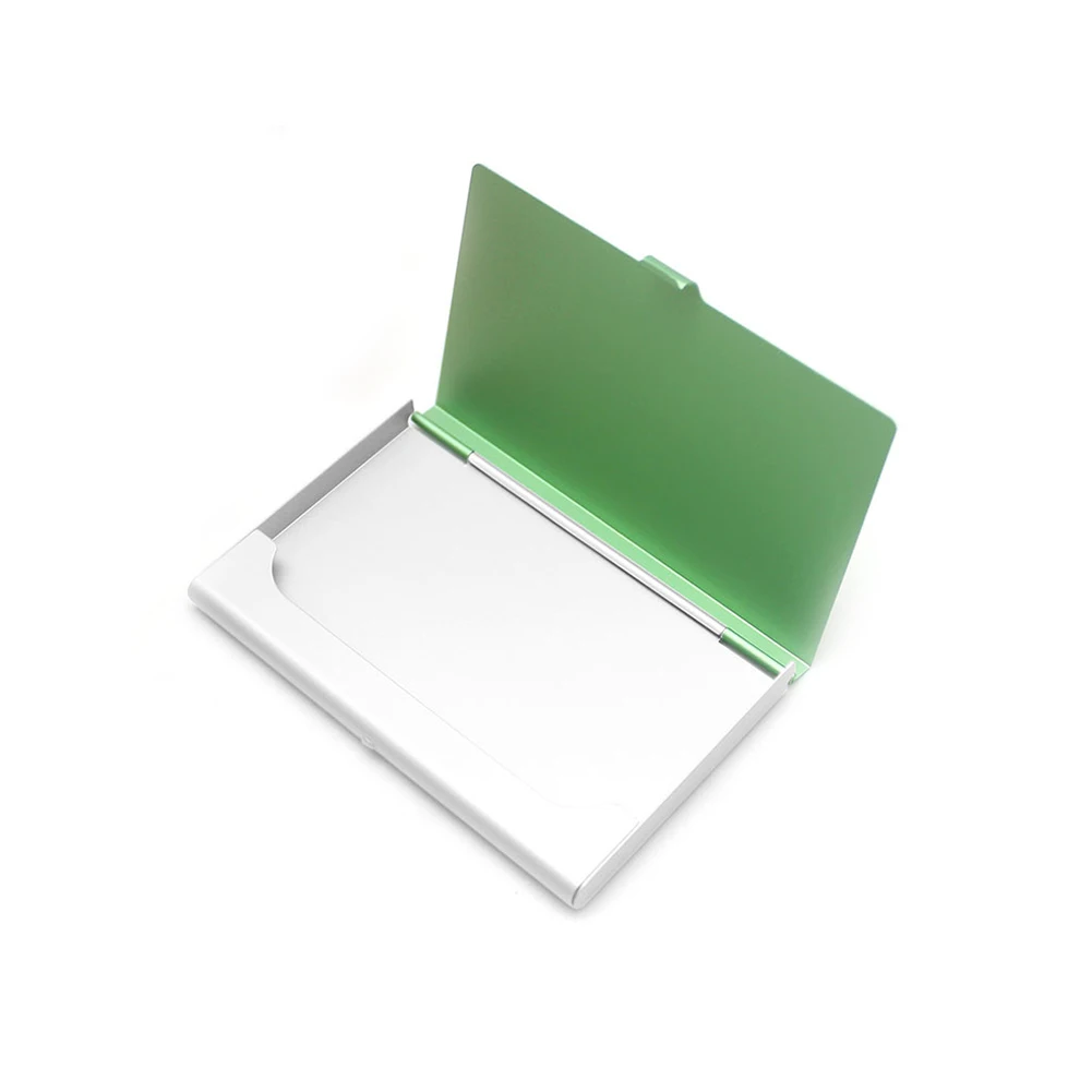 

Creative Business Card Case Aluminum Alloy Holder Metal Box Cover Credit Colored Men Business Card Holder Card Metal Wallet
