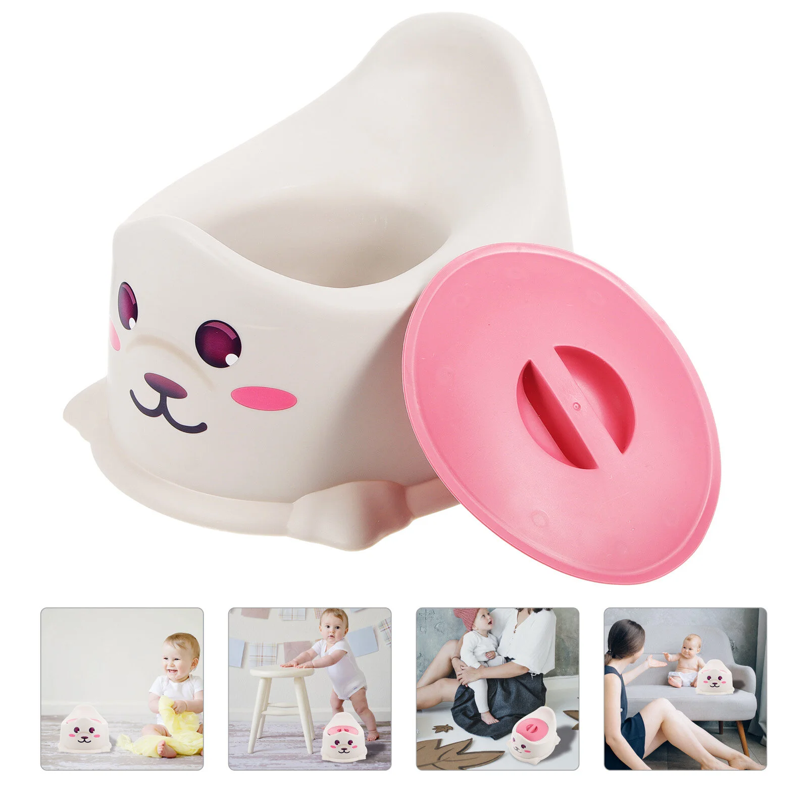 

Очаровательный туалет с мультяшным принтом, удобный переносной горшок для малышей, Детский ПП плотный, для путешествий