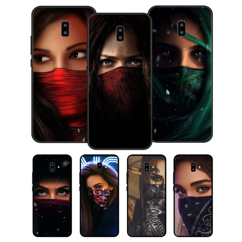 Masked Girl Beautiful Eyes Phone Cover For Samsung J3 J7 J5 2016 A5 A3 2017 J4 J6 A6 A8 Plus A7 A9 J8 2018 Case