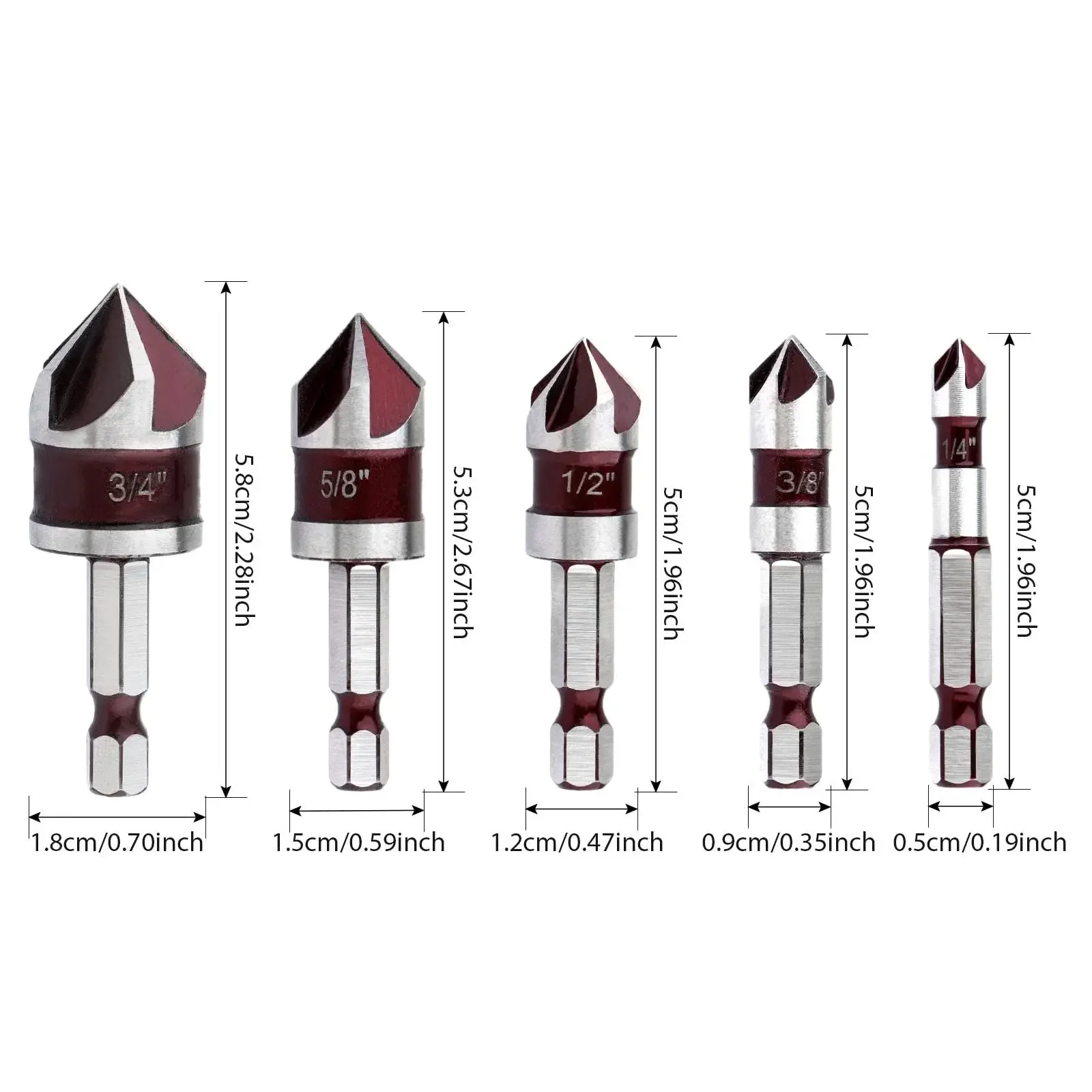 

Набор сверл кобальтовых 5шт 82°