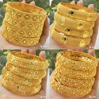 aniid dubai 2022 new gold bangles bracelet for women african morocco wedding bridal luxury charm jewelry arabic gold bangles