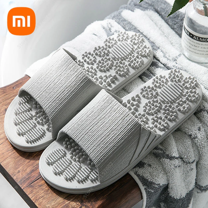 

Youpin Massage Slippers Men Women Comfortable Wear-resistant Slippers Flat Floor Shoes Indoor Bathroom Non-slip Couple Shoes