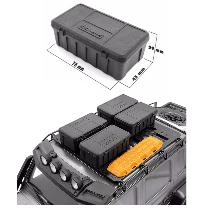 Мини-ящик для инструментов для внедорожника на радиоуправлении, контейнер для хранения для 1/10 Rock Crawler автомобиль, Benz G500 Defender D90 D110 RC4WD TF2 Hilux Bruiser