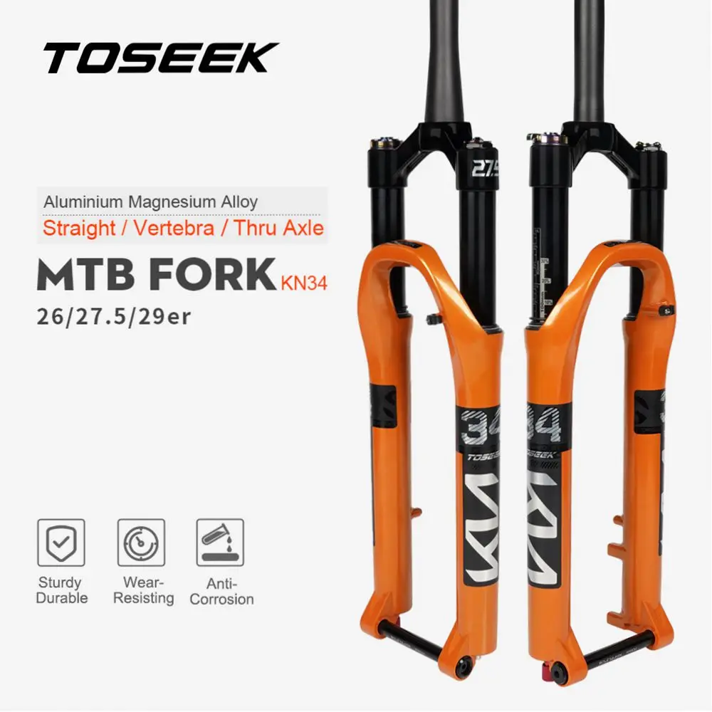 TOSEEK KN34 велосипедная вилка MTB 26er 27 5er 29er из магниевого сплава RL120 мм с