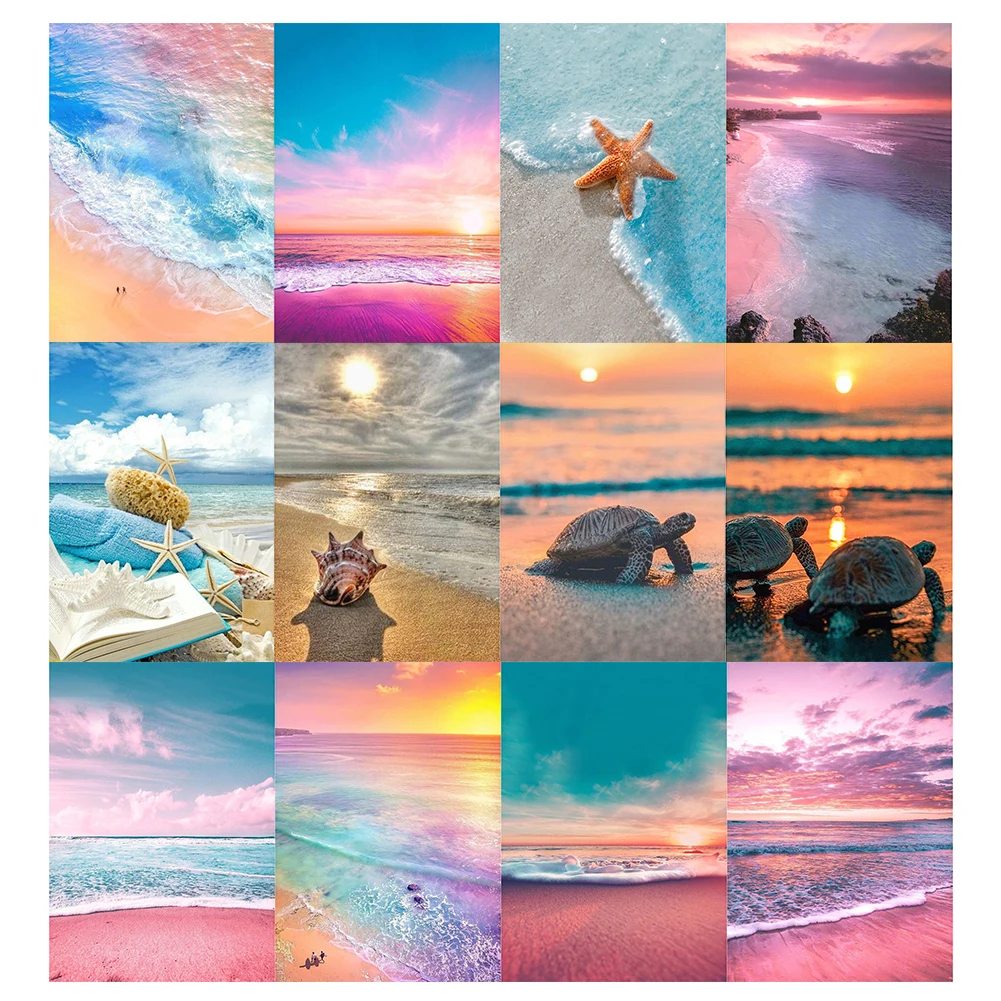 

DIY Diamond Mosaic 5D Resin Drawing Kit Full Drill Round Diamond Embroidery Landscape Series Drawing Wall Decoration