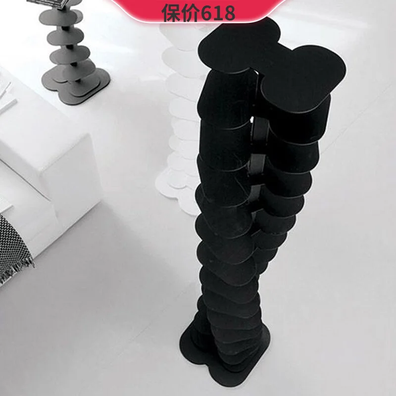 

Customized Iron Invisible Floor Bookshelf Simple Spiral Rotating Multi-Layer Bookcase Personalized Shelf