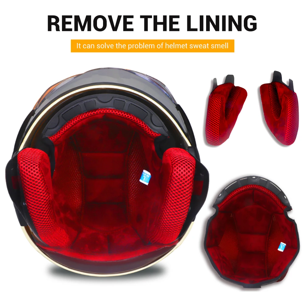 Мотоциклетный шлем с двойными линзами каска открытым лицом для гонок по