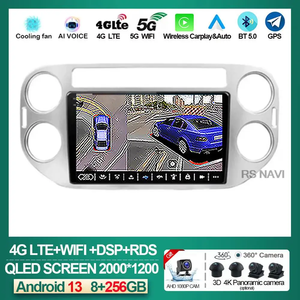 

2din 9'' Car Stereo Car Radio For Volkswagen Tiguan 2010-2015 Android Multimedia Video Player Navigation GPS WIFI Carplay