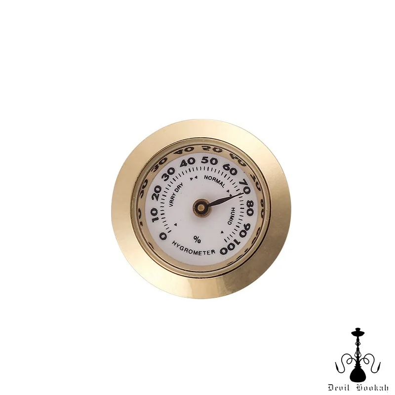

DEVIL HOOKAH Hot selling high quality 28mm mini high precision cigar hygrometer for humidor wine box smoking accessories