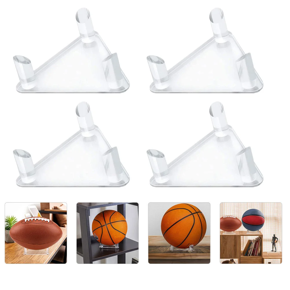 

4pcs Acrylic Stand Holder Sports Storage Display Rack for Rugby