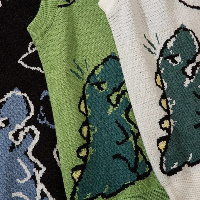 Пуловер мужской/женский трикотажный в стиле хип-хоп с V-образным вырезом | Мужская