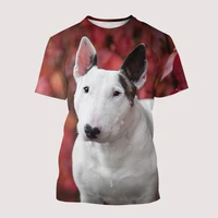 new summer mens womens childrens bull terrier fun print t shirt cute dog pattern street style breathable light sports top