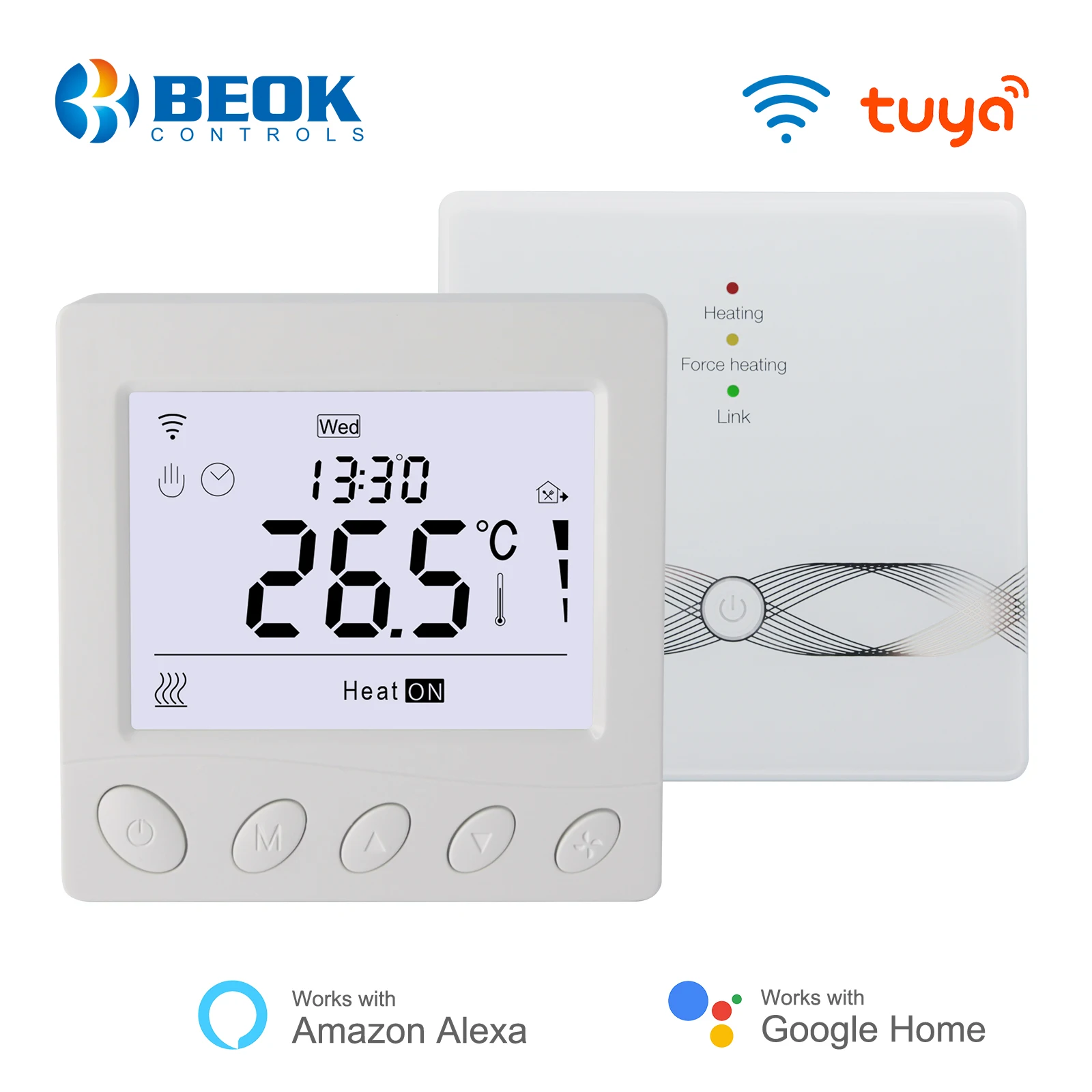 

Беспроводной термостат Beok Tuya Smart Life, Wi-Fi контроллер температуры для теплого пола и газового бойлера, Alexa Google Home