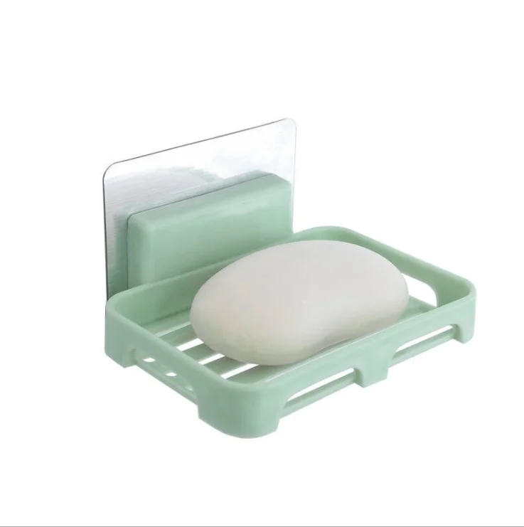 

Soap Dishes Drain Wall Mounted Soap Sponge Holder Storage Rack Bathroom Organizer Soap Draining Holder Kitchen Hanging Soap Box